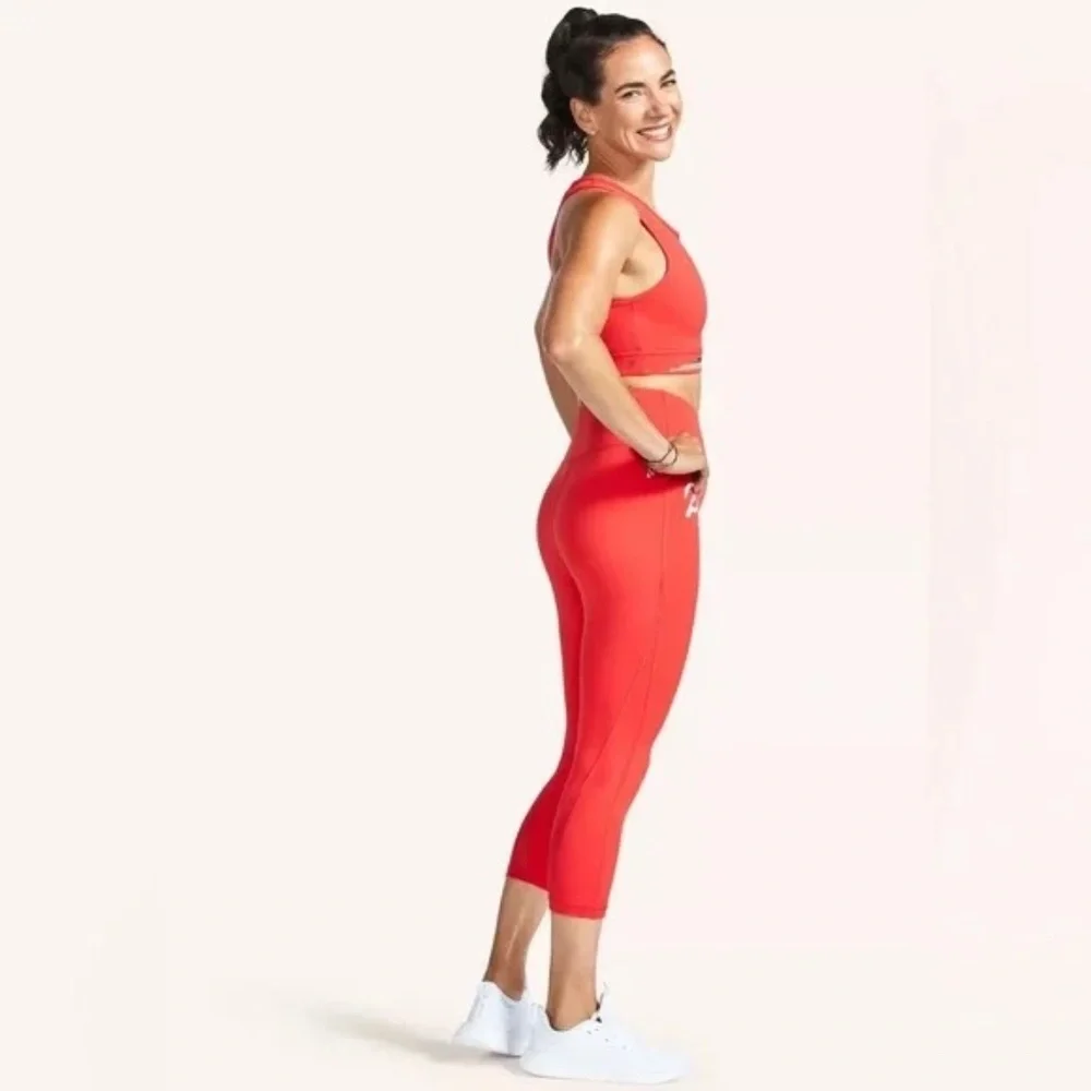 Red Logo 7/8 Leggings - Picture 4 of 7